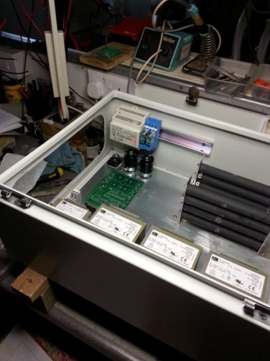 15 VDC power supply and relays added